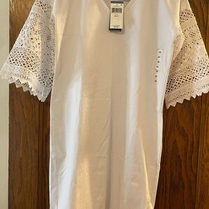 Ralph Lauren White V‑Neck Shirt Dress Size XS Brand New w/ tags